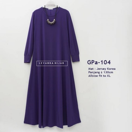 GPa-104 Gamis Polos Semi Klok